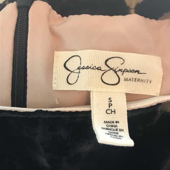 Jessica Simpson Maternity Crushed Velvet gown sm - Picture 6 of 7